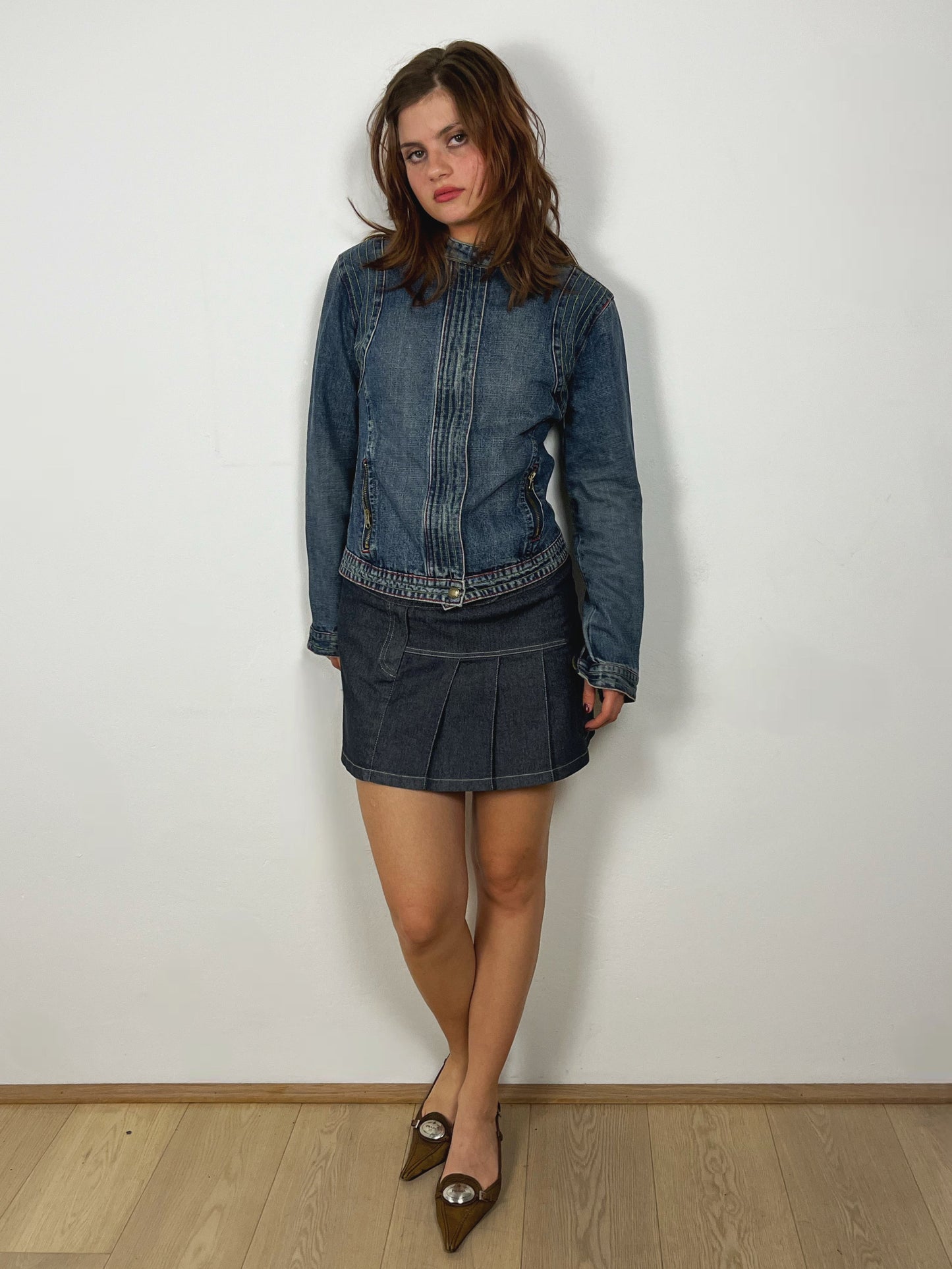 DENIM MOTO JACKET