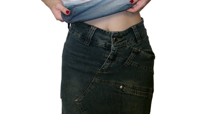 DECONSTRUCTED DENIM SKIRT