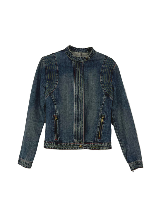 DENIM MOTO JACKET