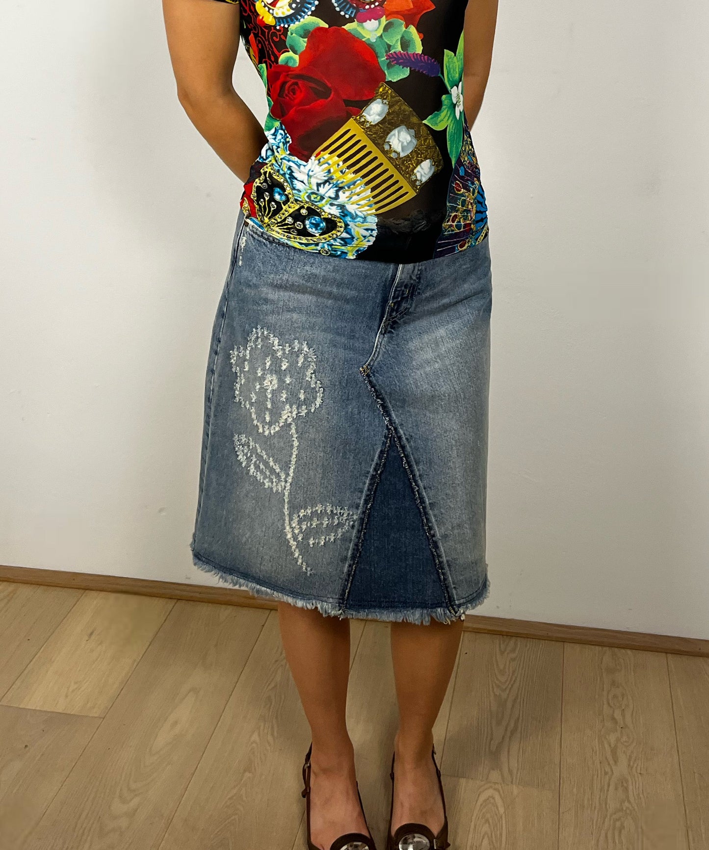 REWORKED DENIM SKIRT
